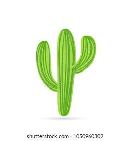 Cactus color flat icon for web and mobile design