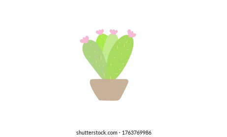 Cactus color flat icon for web and mobile design.Eps 10 vector