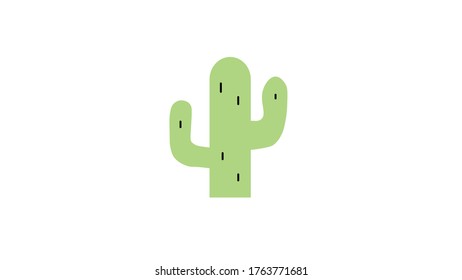 Cactus color flat icon for web and mobile design.Eps 10 vectorr