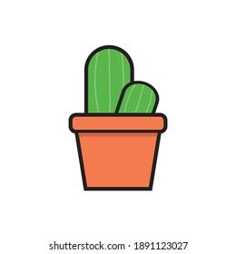 Cactus color icon. Vector illustration