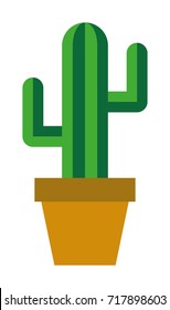Cactus Colored Flat Vector Icons