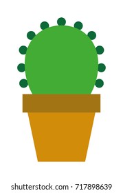 Cactus Colored Flat Vector Icons