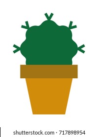 Cactus Colored Flat Vector Icons