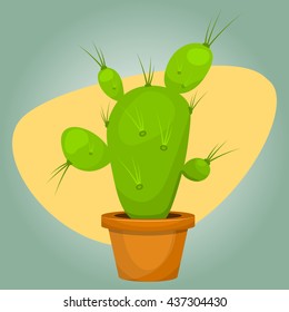 Cactus colorful icon