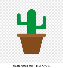 Cactus colour icon on transparent background