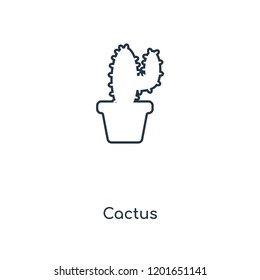 Cactus concept line icon. Linear Cactus concept outline symbol design. This simple element illustration can be used for web and mobile UI/UX.