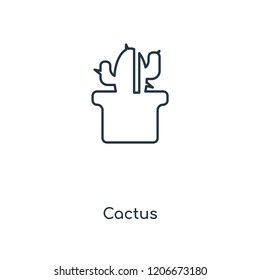 Cactus concept line icon. Linear Cactus concept outline symbol design. This simple element illustration can be used for web and mobile UI/UX.