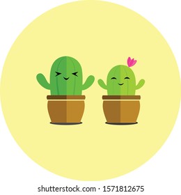 Cactus conceptual design illustration vector