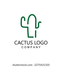 Cactus Creative Logo Inspiration. Vector Illustration icon.
