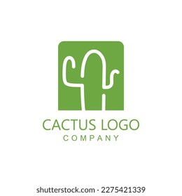 Cactus Creative Logo Inspiration. Vector Illustration icon.
