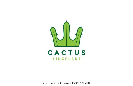  cactus crown logo symbol vector icon illustration graphic design