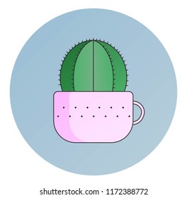Cactus in cup