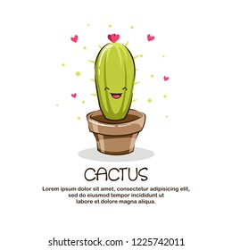 Cactus Cute Cartoon Illustration