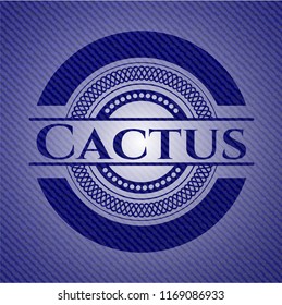 Cactus with denim texture