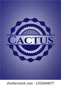 Cactus with denim texture