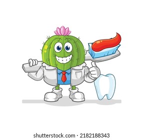 the cactus dentist illustration. character vector