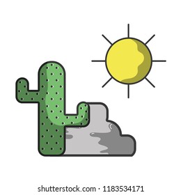 Cactus desert cartoon