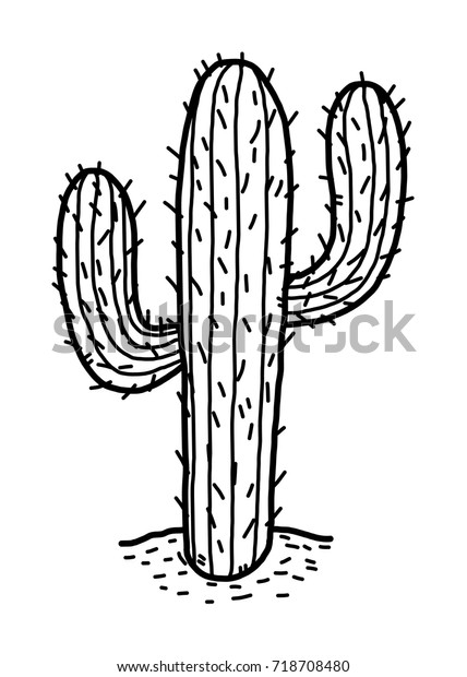 Cactus Dans Le Desert Image Vectorielle Et Image Vectorielle De Stock Libre De Droits