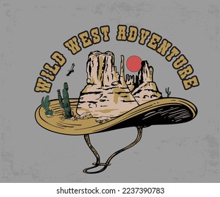 diseño del desierto del cactus con tipografía