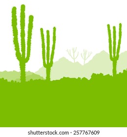 Cactus desert, ecology concept