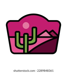 Cactus desert graphic illustration vector art t-shirt design