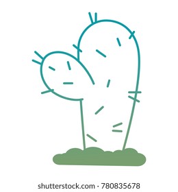 cactus desert isolated icon