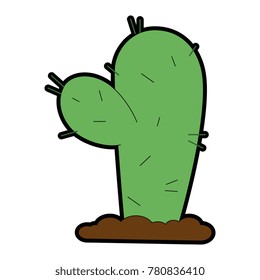 cactus desert isolated icon