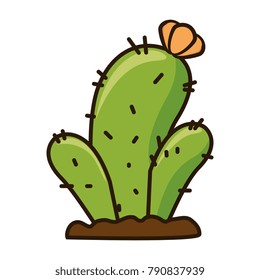 cactus desert isolated icon