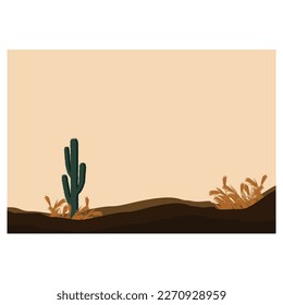 cactus in the desert natural background
