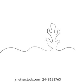 Cactus, desert plant line icon, outline vector sign, linear style pictogram isolated on white. Saguaro cactus symbol, logo illustration. Vector illustration. Eps file 288.