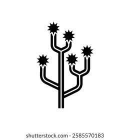 Cactus Desert  Plant Silhouette Icon Design