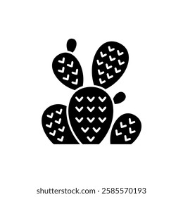 Cactus Desert  Plant Silhouette Icon Design