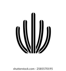 Cactus Desert  Plant Silhouette Icon Design