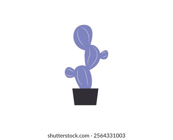 Cactus desert silhouette design isolated white background. Cactus Desert Silhouette Design – Minimalistic Nature Illustration on White Background