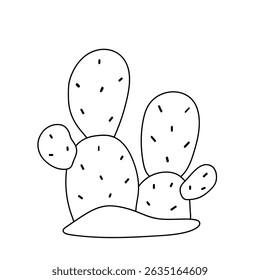 Cactus desert summer clip art illustration vector. Doodle cactus coloring pages for kids. Trace and color cactus. Desert cactus Coloring Pages. Fun summer desert plant worksheet for kids.