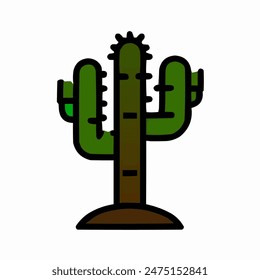 Cactus design on white background 