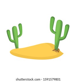 Cactus design, Plant desert nature tropical summer mexico and western theme Vector illustration