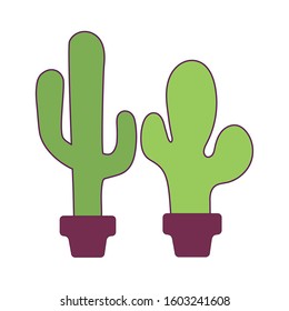 Cactus design, Plants desert nature tropical summer mexico and western theme Vector illustration