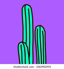 Cactus design. Sketch. Vector illustration.