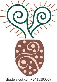 Cactus doodle cute flat design succulent collection. Hand-drawn cactus plant for decoration, stickers, planner, journal design elements.