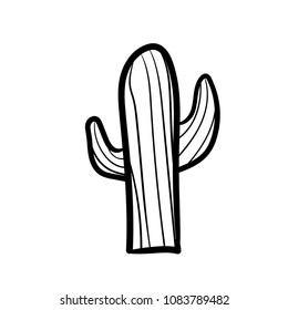 cactus doodle icon outlin 