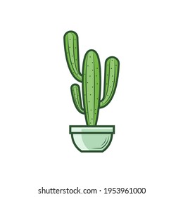 Cactus doodle illustration vector graphics