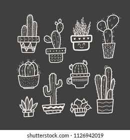 Cactus doodle vector illustration