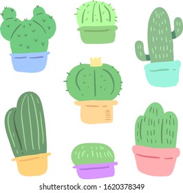 cactus doodle . vector illustration