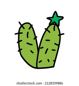 cactus doodles element cartoon. vector illustration