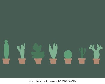 Cactus drawing pattern, vector illustration design.