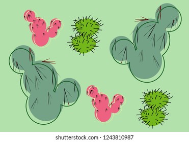 cactus drawing vector