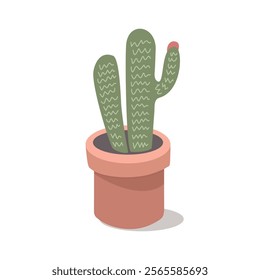 Cactus element. Potted cactus. Cacti. Desert flower. Desert plant. Cactus collection.