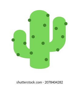 Cactus emoji icon isolated on white background
