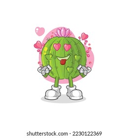el cactus fallin ama vector. personaje de caricatura